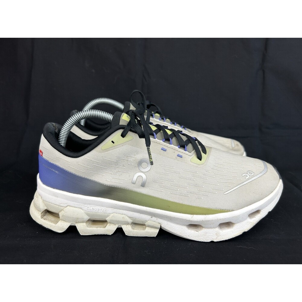ON CLOUD Cloudspark Running Shoes Size 11 Women/ 9 Men Sneakers White Blue Lime